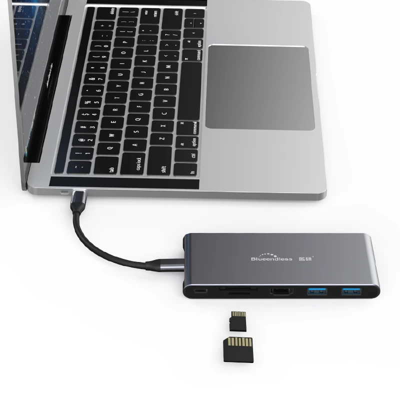 Multi USB 3.0 HUB ype C 3.1 za Ločevanje Vrata USB C HUB, da Adapter za MacBook Pro Prenosni računalnik razširitveno postajo SSD primeru Ohišje NGFF