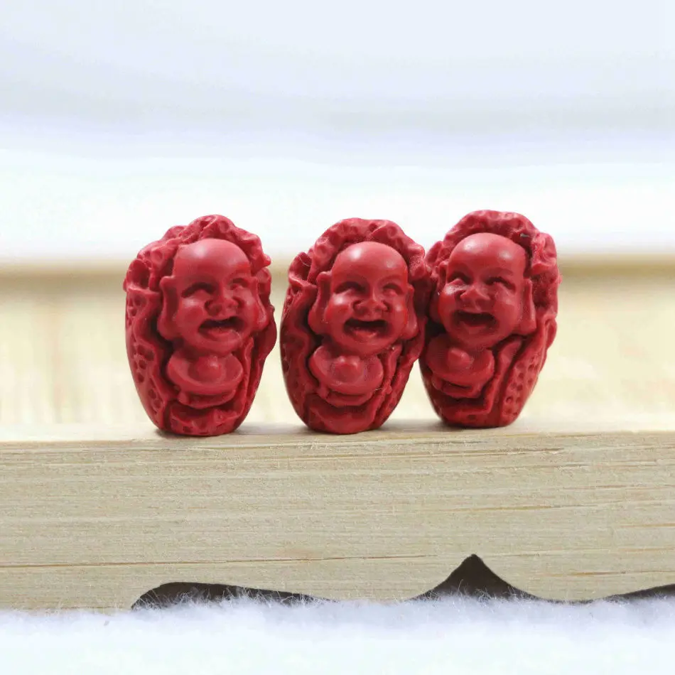 Multi velikost sintetičnih Rdeče cinnabar carving opreme kroglice obeski vroče DIY nakit diy 2pcs B958