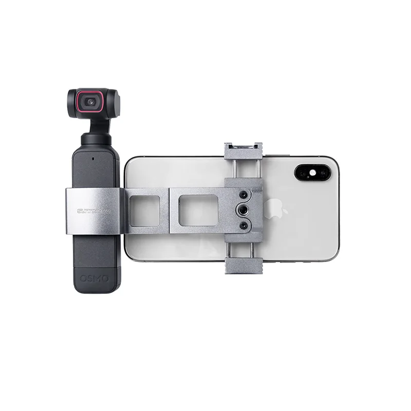 Multifunkcijski kovinski adapter za nosilec za mobilni telefon clip zložiti držalo za dji osmo žep 2 / 1 žep žep gimbal fotoaparat