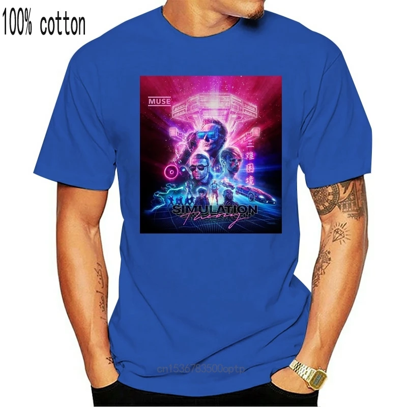 Muse Simulacije Tour 2020 Najboljši Dizajn T-shirt Črne Barve Velikosti S 3XL Retro Bombaž Print Majica Tee Majica s kratkimi rokavi Moški Svoboden Velikost