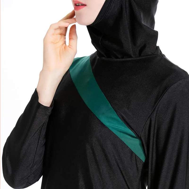 Muslimanske Ženske Kopalke Hidžab Burkinis Islamske Kopalno Obleko Muslimah Dolgi Rokav Islamske Ženske Nov Mozaik Barve, Kopalke