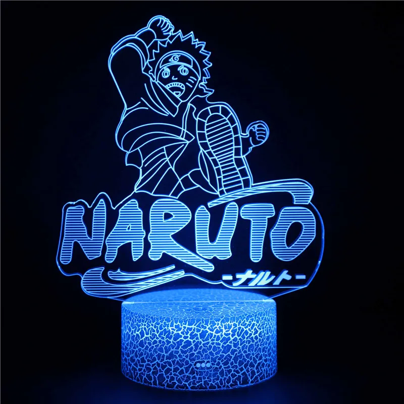 Mutil-barve 3D Akril Svetlobe Anime Naruto Noč Svetlobe Naruto Uzumaki Uchiha Itachi Dekorativni namizne Svetilke za Spalnico Dom Darila