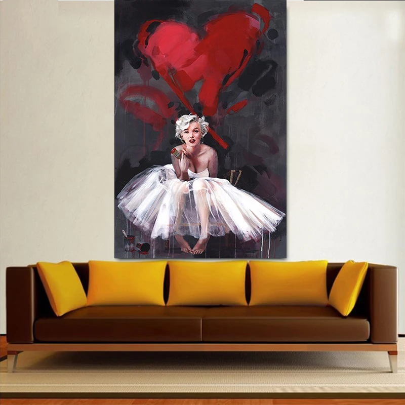 MUTU Marilyn Monroe Tiskanja Ponudbe Platno Plakat Stenske Slike Za Steno dnevne Sobe Umetnosti doma Dekoracijo Sodobno Abstraktno Brez Okvirja