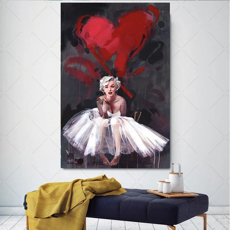 MUTU Marilyn Monroe Tiskanja Ponudbe Platno Plakat Stenske Slike Za Steno dnevne Sobe Umetnosti doma Dekoracijo Sodobno Abstraktno Brez Okvirja