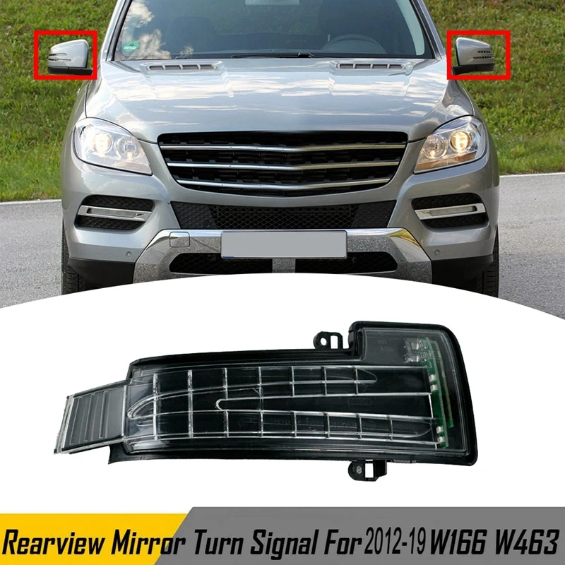 Na desni Strani za Mercedes Benz W166 W463 2012-2019 Avto Rearview Mirror Vključite Opozorilne Luči Strani Ogledalo Indikatorska Lučka