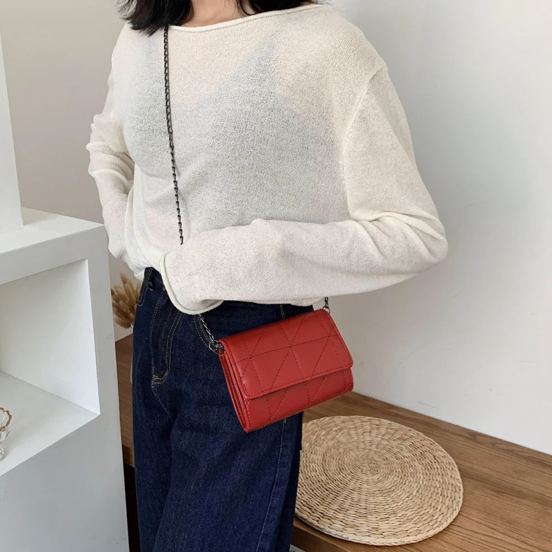 Na novo majhno vrečko žensk vrečko 2020 nov modni korejska različica preprosta modna Lingle verigi rame crossbody vrečko