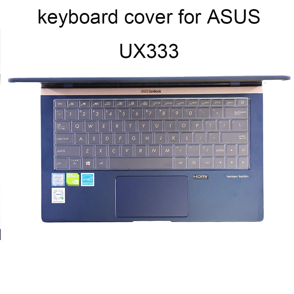 Na tipkovnici, Prevleke za ASUS zenbook 13 UX333 UX333FA UX333 FA FN F 13,3 palca jasno silikonski laptop zaščitni pokrov proti prahu nova
