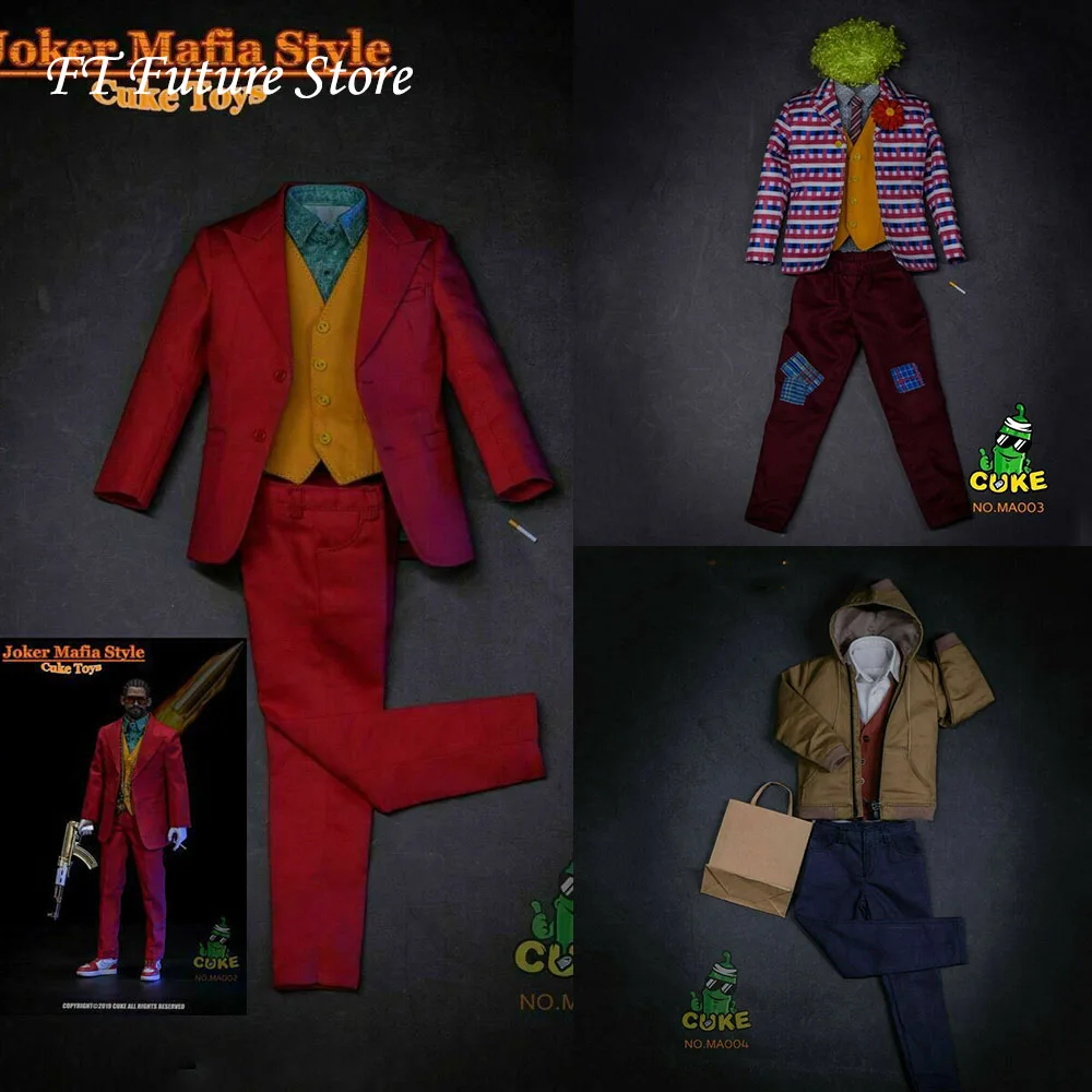 Na Zalogi CUKE IGRAČE MA-002/MA-003/MA-004 1/6 Obsega Klovn Joker Obleko Oblačila Kostum Priložnostne Obleko, Model za 12