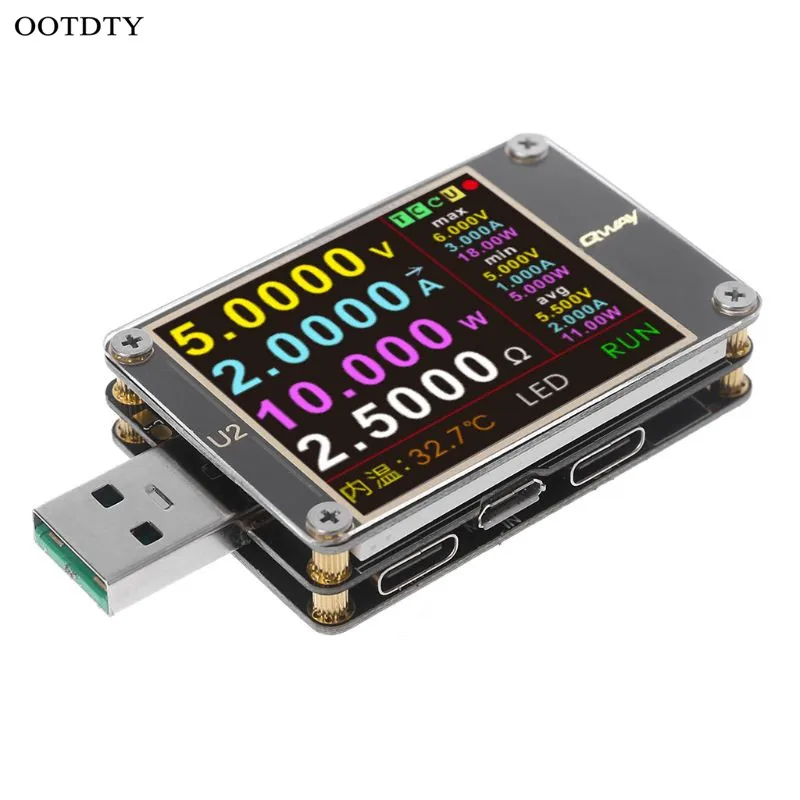 Nadgraditi SPLETNO-U2 USB Tester QC4.0+ PD3.0 2.0 SKM Hitro Polnjenje Protokol Zmogljivost DC meter 4~24V 5A OOTDTY