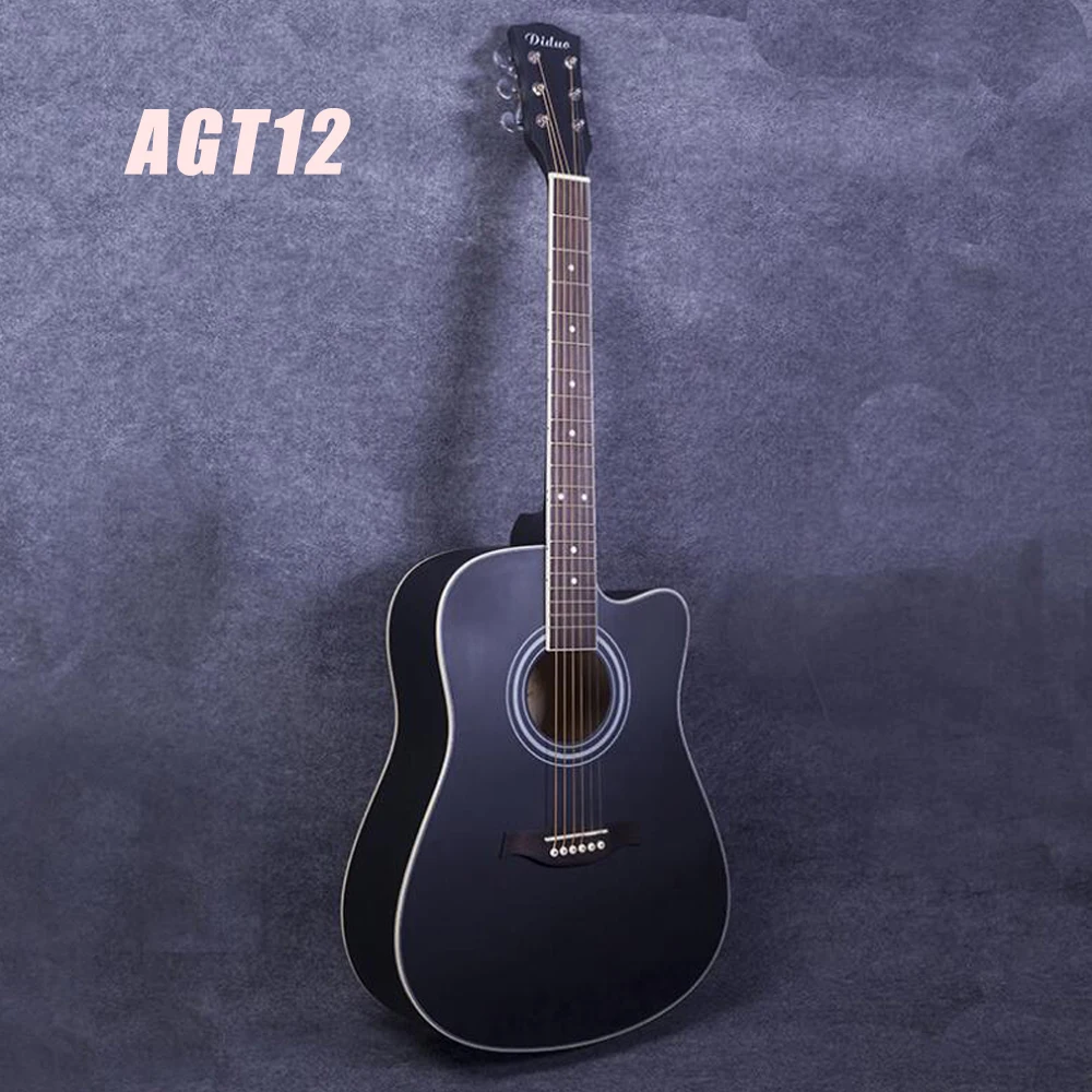 Najbolje Prodajan 41 Palčni Akustične Kitare Za Začetnike Kitara Matte Black Praksi Glasbila, Darila Vrečko Izbirčen AGT12A