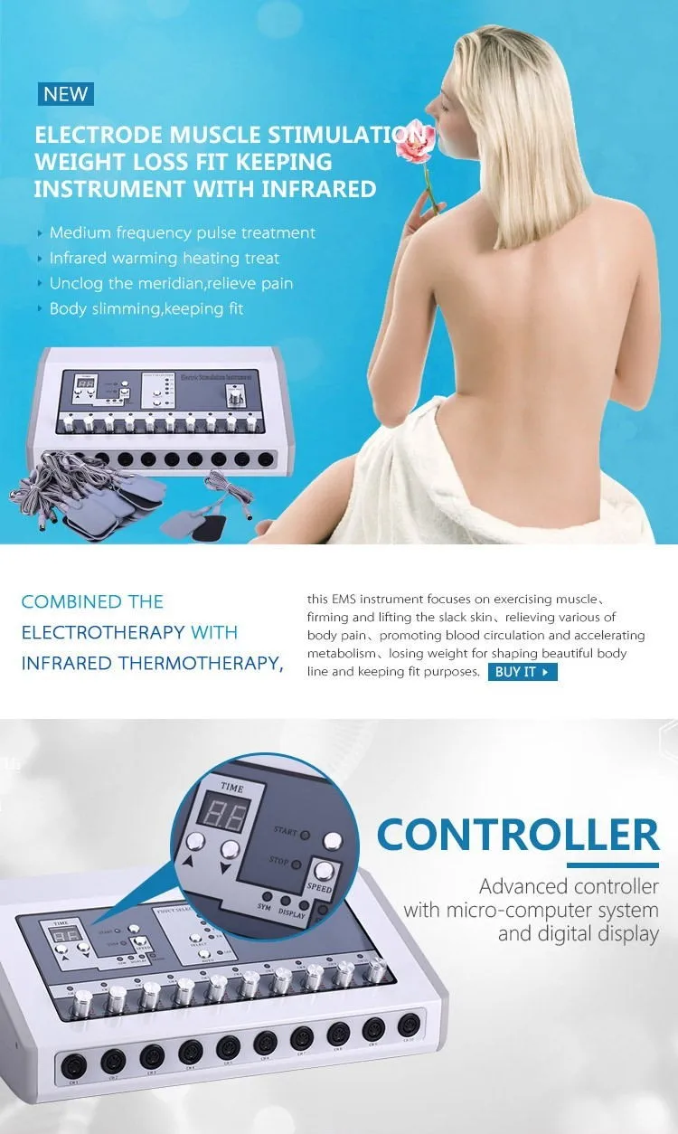 Najbolje Prodajan fizioterapija elektroterapijo lepota oprema Elektro Stimulacije združitvijo infrardeče ogrevanje terapijo za hujšanje