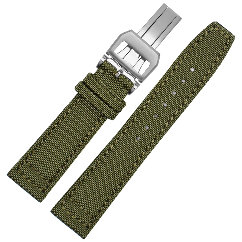 Najlon watch band za IWC-portugalska-pilotni series 20 mm 21 mm 22 mm ročne band platno zapestnica črna modra zelena watch trak