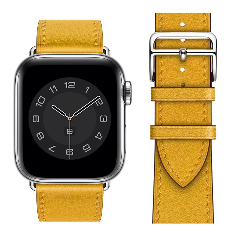 Najnovejše iz Nerjavečega Jekla Single Tour Uvajanje Sponke usnje pasu za apple watch 6 5 4 3 2 1 smart watchbands iwatch 38 mm 42mm