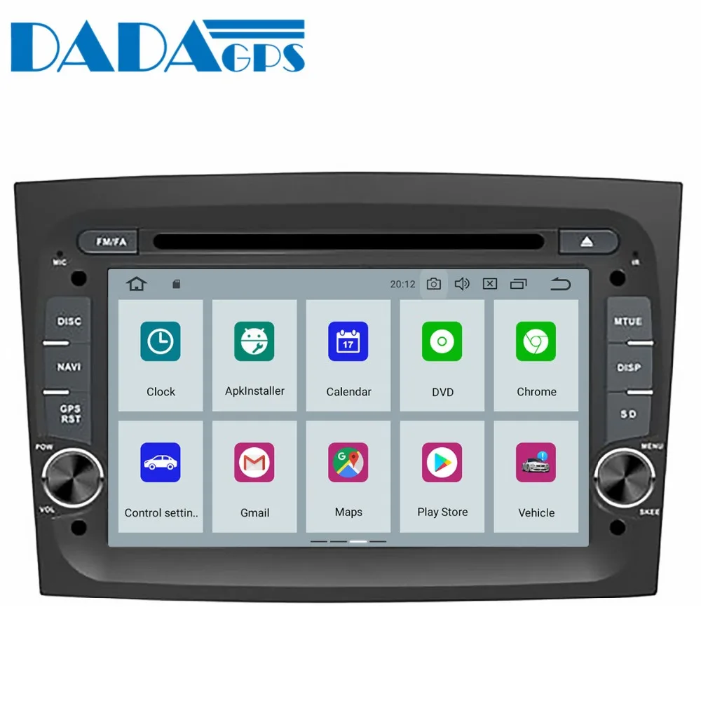 Najnovejši Android 9.0 Avto DVD Predvajalnik, GPS Navigacija Vodja enote za FIAT DOBLO 2016 2017 Auto Stereo Enoto Vozila Večpredstavnostna Radio