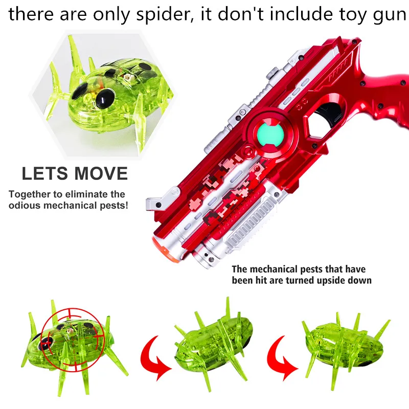 Najnovejši Bug Pajek igrača Infrardeči Senzor oznako pajek Premika Robot, pajek USB Kabel za Polnjenje, za Robot, pajek ne vključena igračo pištolo
