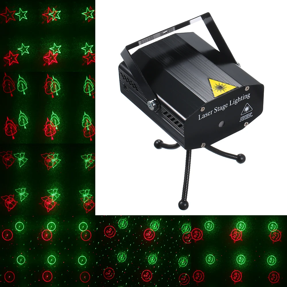 Najnovejši Mini LED luč disco Laserski Projektor Božični Okraski Laser stopnji Svetlobe Dj zvok stranka osvetlitev DJ Kažejo Božič Luči