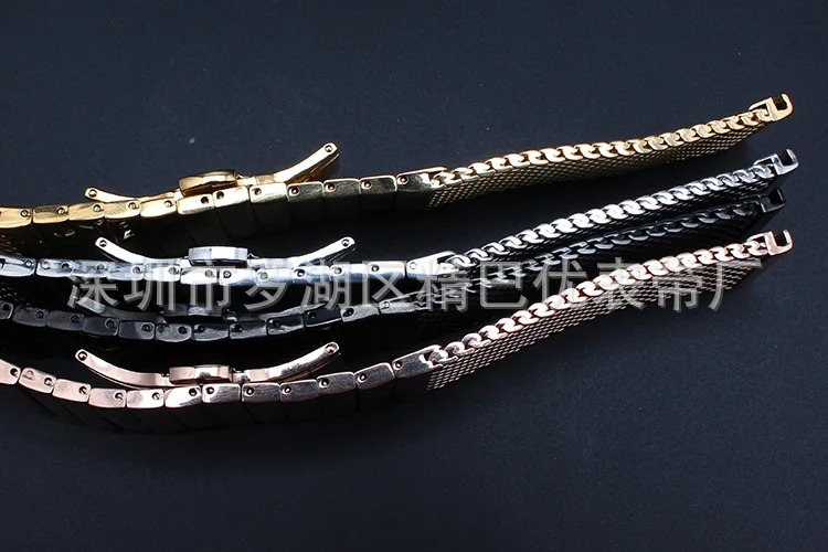Najnovejši Modni 18 20 22 24 mm Milanese Watchband Univerzalno iz Nerjavečega Jekla Metal Watch Pasu Trak Zapestnica Srebrno Black Rose Gold