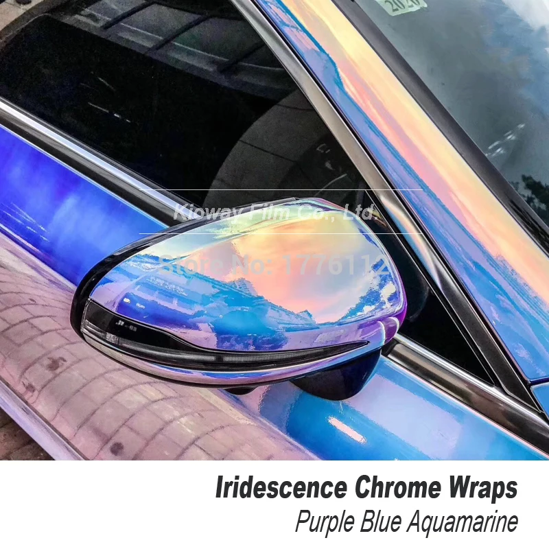 Najvišjo kakovost Chrome Zavijanje film avto kože mavrica chrome zavijanje Vinilne Nalepke nizka začetna prečenje lepilo, Različne barve