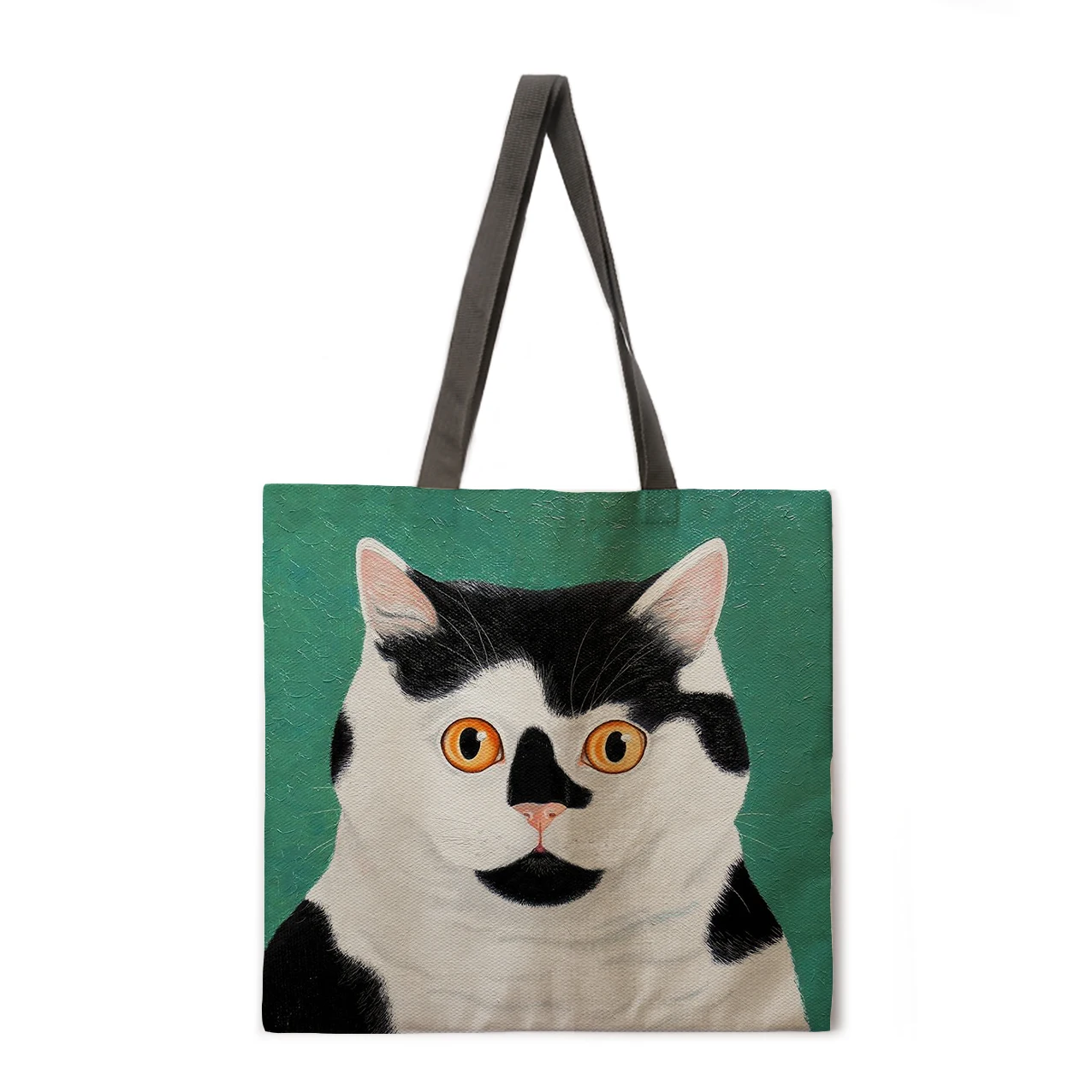 Nakupovalno vrečko za večkratno uporabo, ki sem ljubezen, mačka tiskanja tote vrečko dame torba perilo tkanine vrečko prostem plaže vrečko vsakdanje torbici