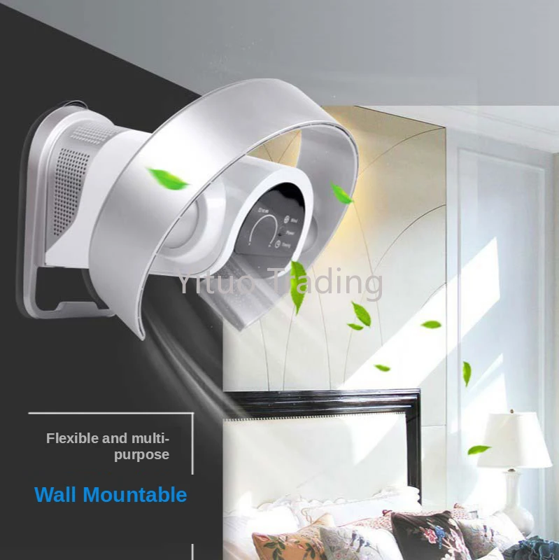 Namizje Vrtenje Ventilatorja v Gospodinjstvu Navpično Daljinsko upravljanje Električni Ventilator Čas Leafless Fan Ultra-tih Steni Visi Dormitorij