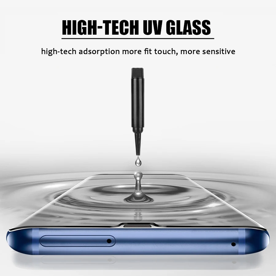 Nano Tekoče Polno Kritje Kaljeno Steklo Za Samsung Galaxy S10 S20 S8 plus Opomba 20 10 8 9 Zaslon Patron UV Lepilo Zaščitno folijo