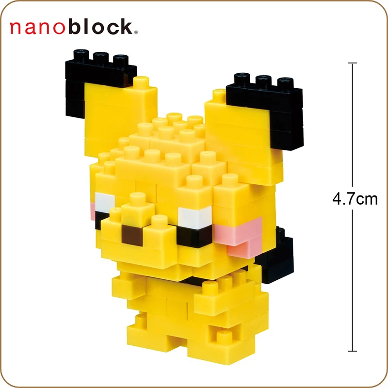 Nanoblock Pokemon Pikachu NBPM_028 Pikachu 90pcs Anime Risanke Diamond Mini Micro Blok Stavbe, Bloki, Opeke Igrače Igre