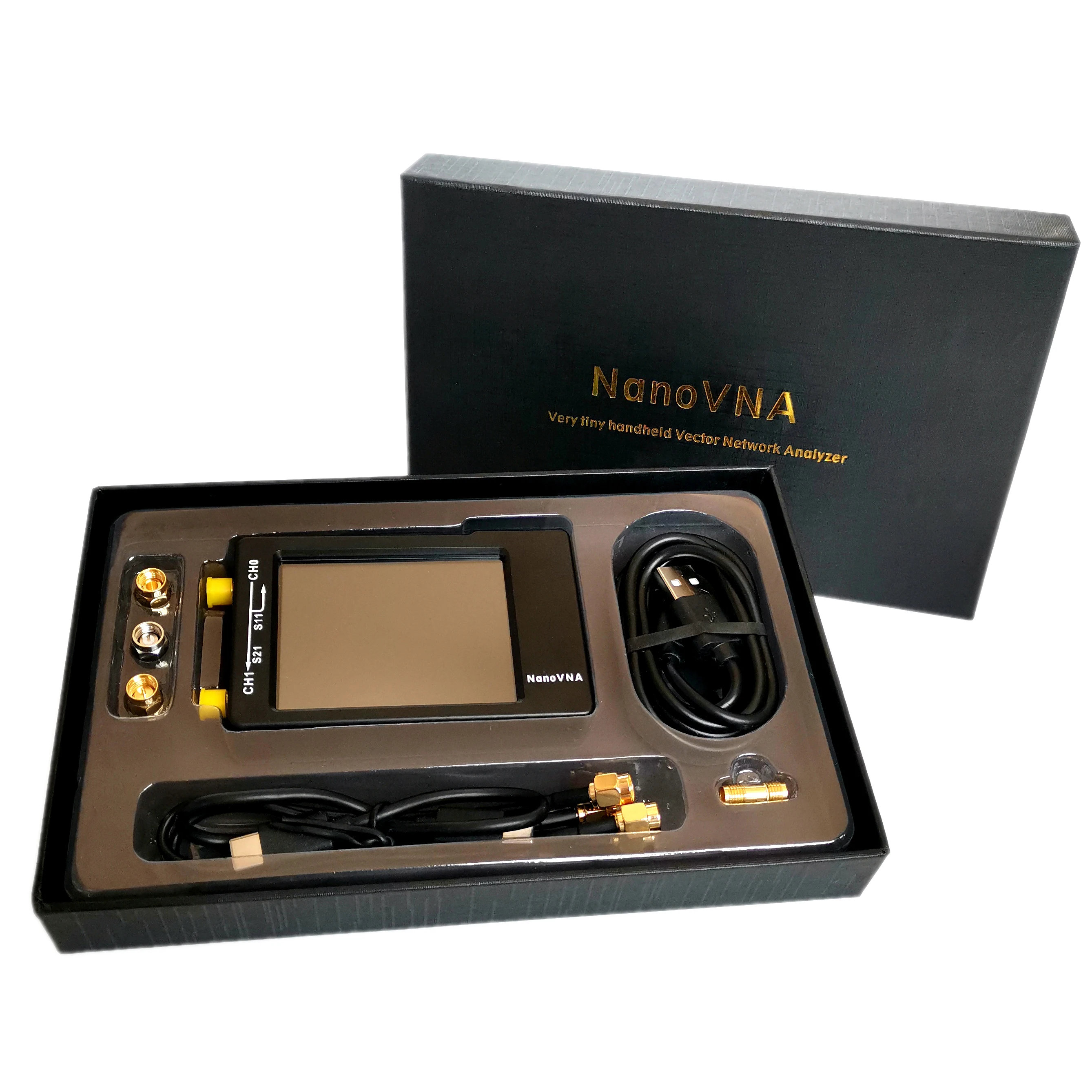 NanoVNA-H 50KHz~1,5 GHz VNA za 2,8 palčni LCD-HF VHF UHF UV Vektorski Analizator Omrežja Antena Analyzer + 450MAh Baterija + Plastični Primeru