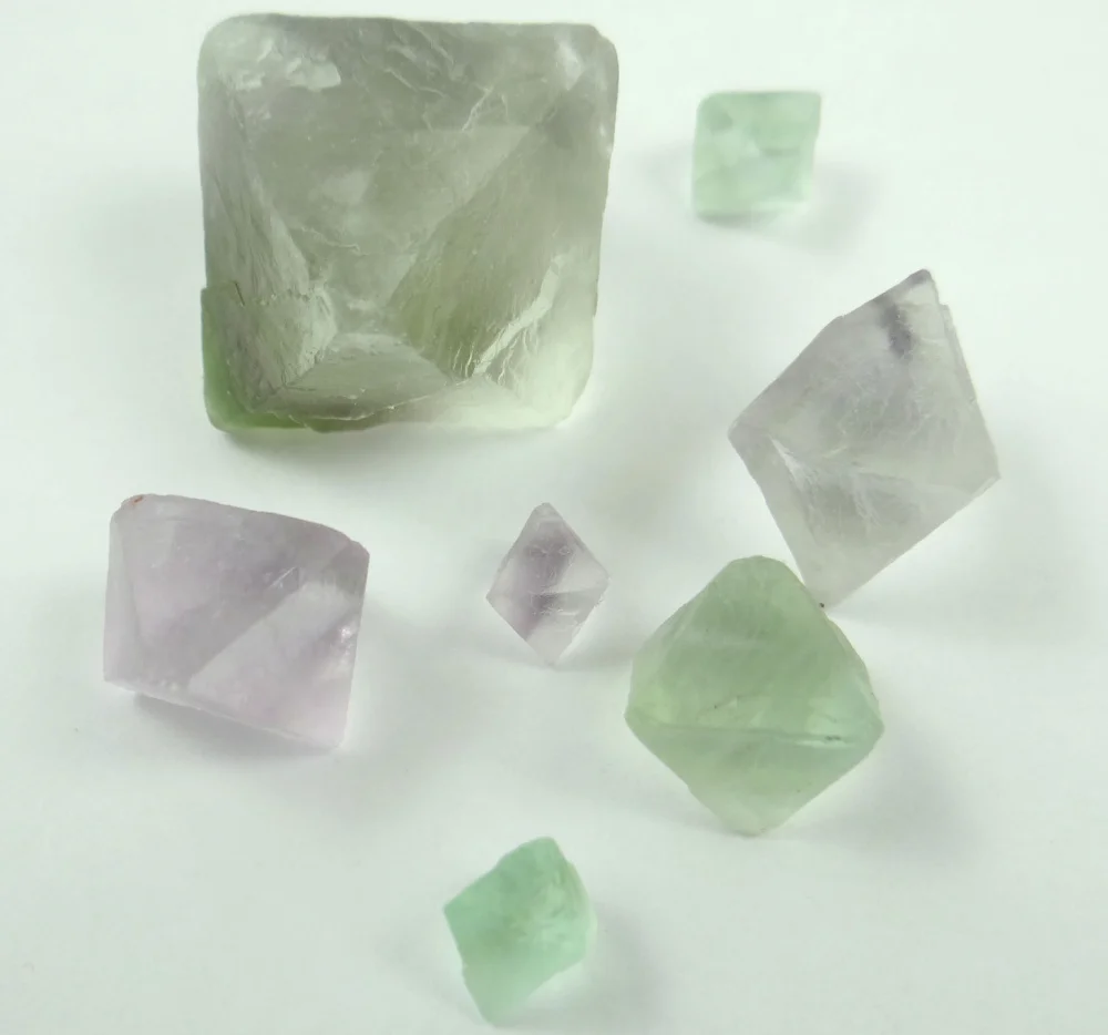 Naravna Modra zelena Fluorite Kristalno Točke Octahedron Grobo Vzorci sl Poroka Okraski za Dom Stranka Dogodek Dekoracijo 50 g