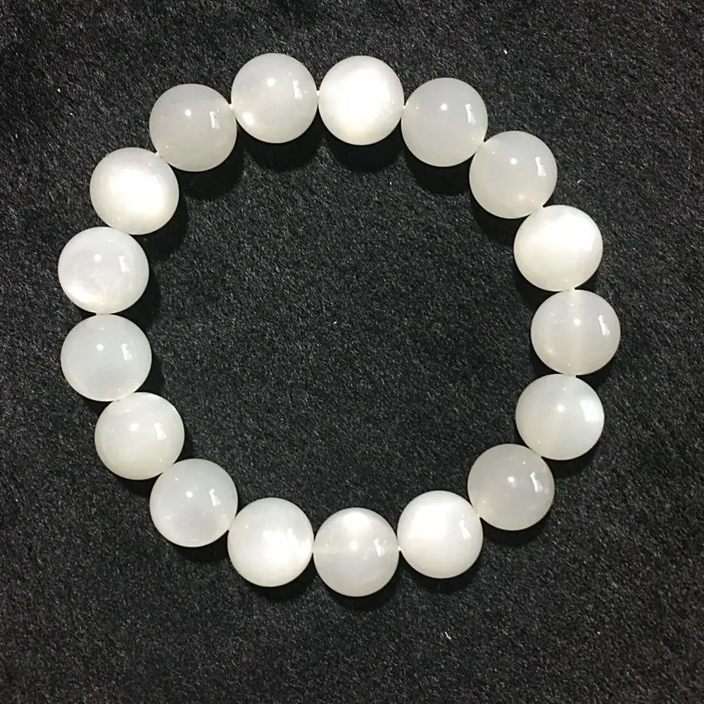 Naravne Okrogle Bele Moonstone Siva Gemstone Svoboden Biseri 6 8 9 10 12 14 mm Za Ogrlico, Zapestnico DIY Nakit, Izdelava