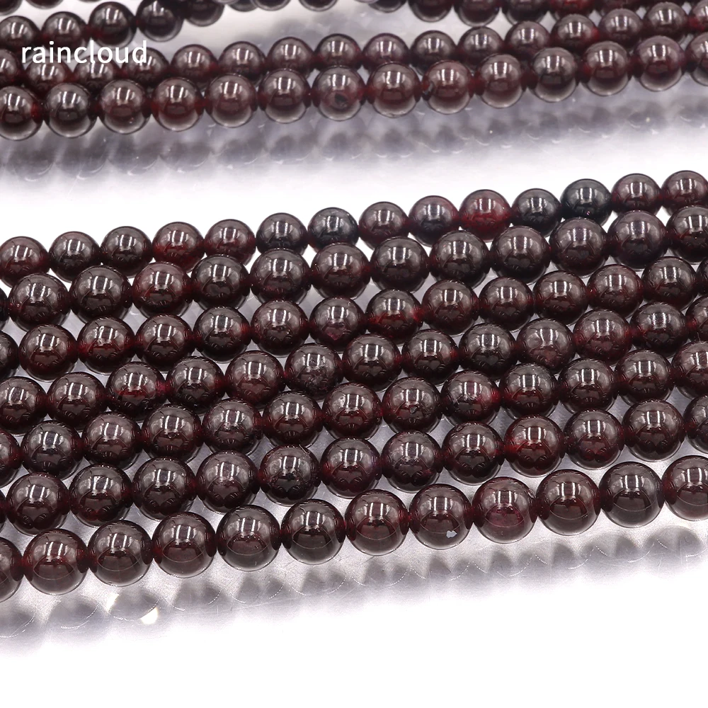 Naravni 6 mm vino rdeče granat kamen na debelo snop kroglice nemoteno krog kralen diy čar za jewellry izdelavo načrta za needlework