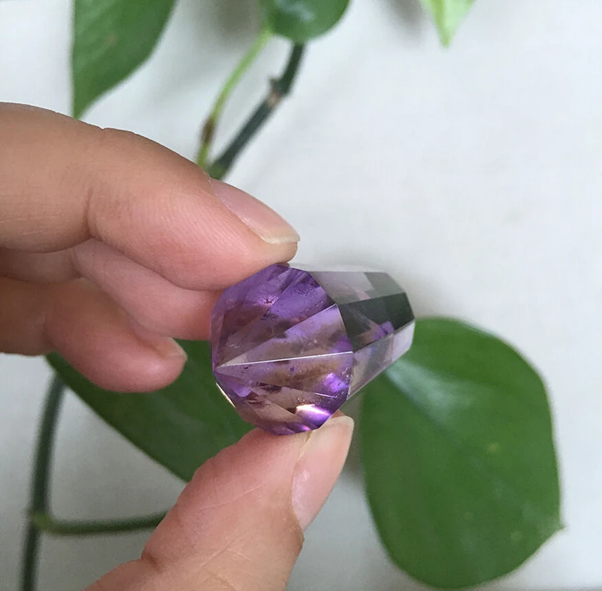 Naravni Ametist Quartz Crystal Dvojno Zdravilne Točke Vogel Primerka Za Darila