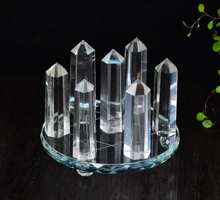 Naravni beli kristalni stolpec sedem star array crystal star sedem nizov notranja oprema