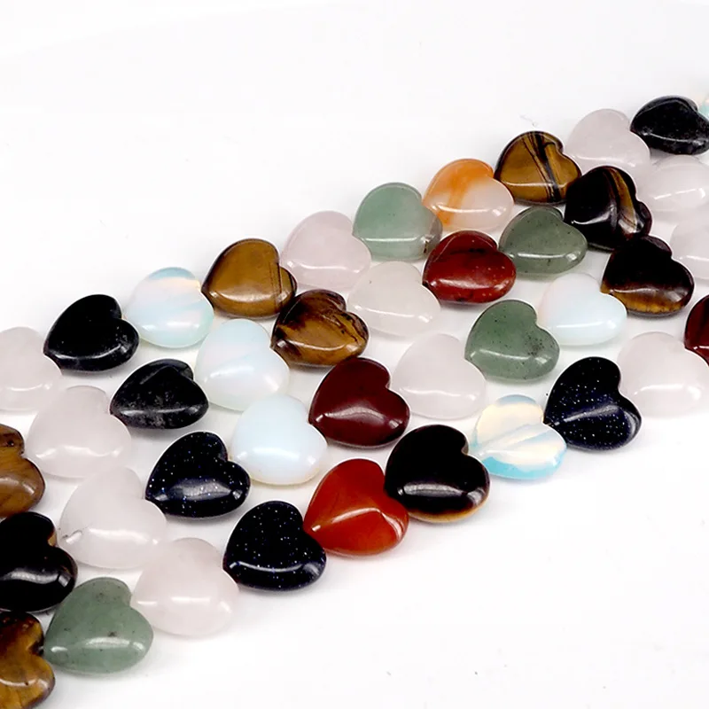 Naravni Kamen Agates Kroglice Srca Mix Barve Poldragi Svoboden Kroglice za Nakit, Izdelava Ogrlica DIY Zapestnica Dodatki