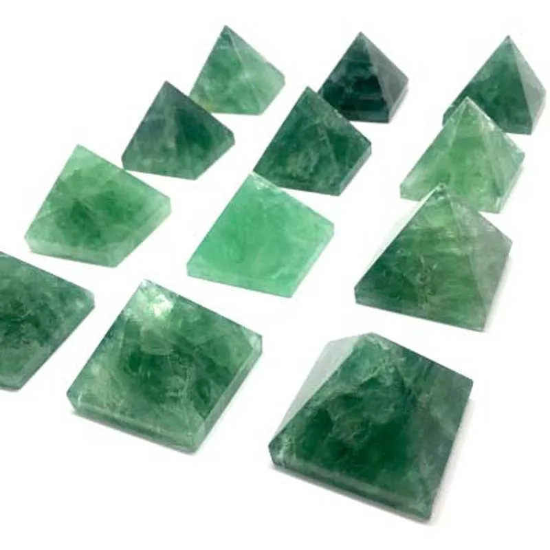 Naravni Kamen Kristalno Mineralnih Zelena Fluorite Piramida Doma Dekoracijo Energije Ojačanje Kolo Impulz Čiščenje, Popravilo