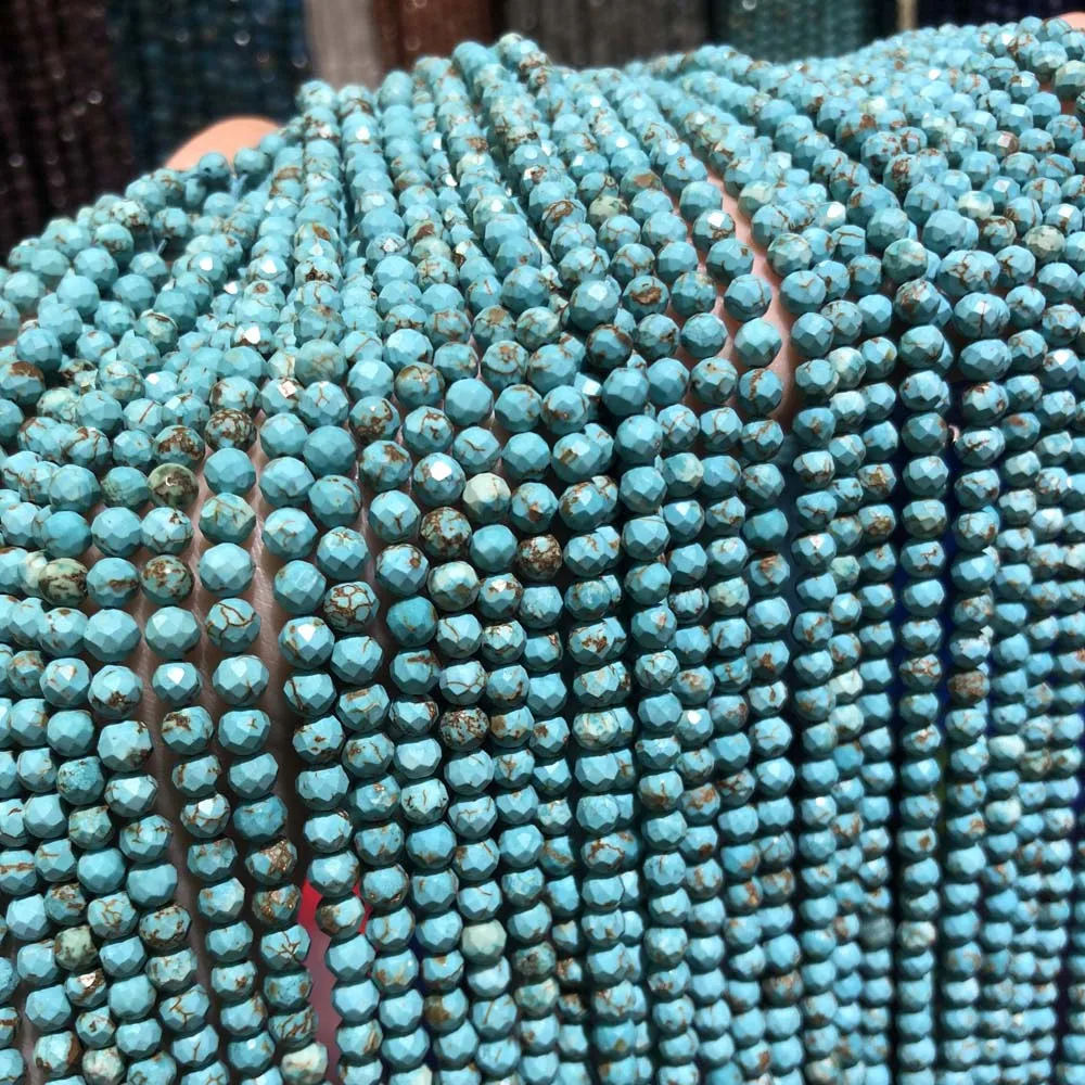 Naravni kamen Modra Turquoises Kroglice Oddelek Krog Svoboden izolacije Kroglice Za Nakit, Izdelava DIY Zapestnico, Ogrlico Dodatki
