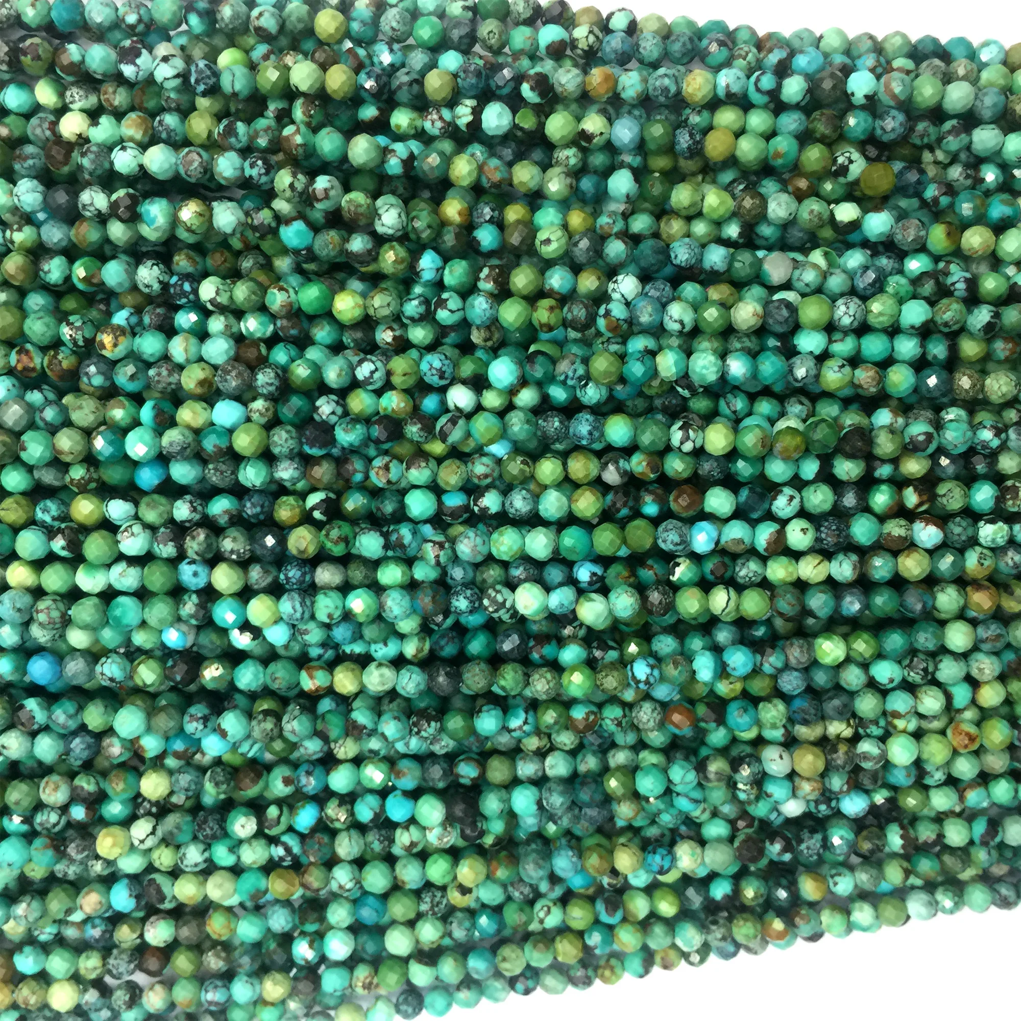 Naravno, Pristno Modra, Zelena, Turkizna Gladko Majhne Okrogle Svoboden Biseri 2 mm 3 mm 15