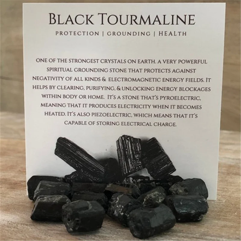 Naravno črna grobo površino kamen turmalin čakro močno energijo zdravilni kamen obesek zlato verigo ogrlica za unisex