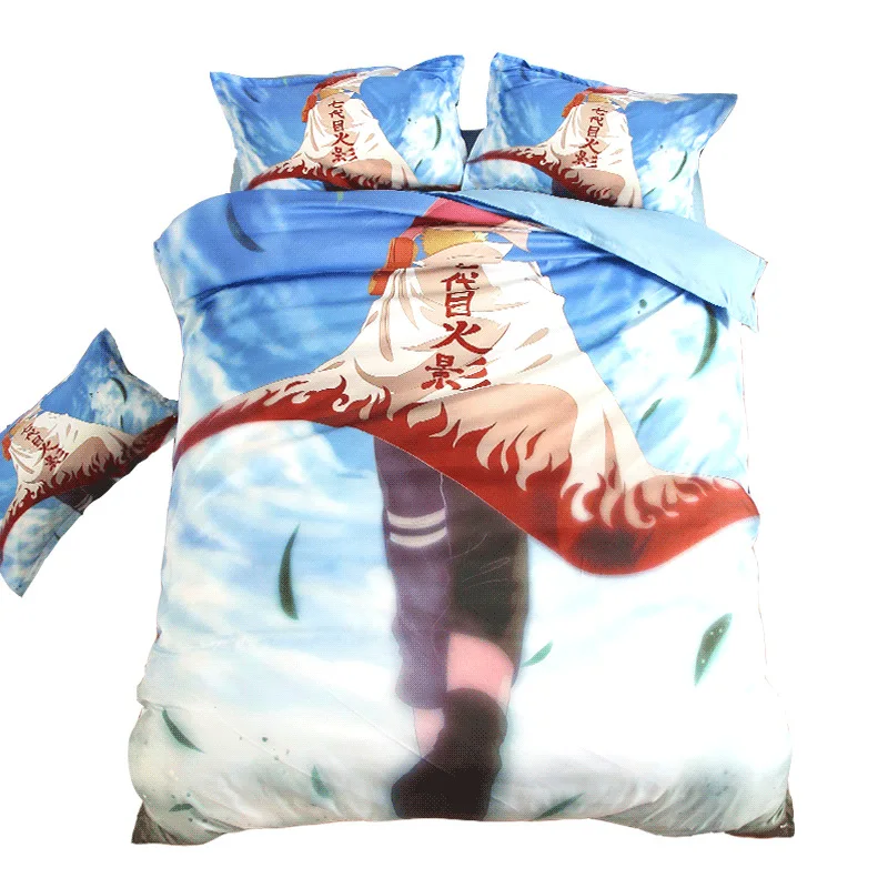 NARUTO 3D Cartoon tiskanja posteljnina nabor Rjuhe Prevleke quiltcover bedclothes Uzumaki Naruto Shippuden Uchiha Sasuke Hatake Kakashi