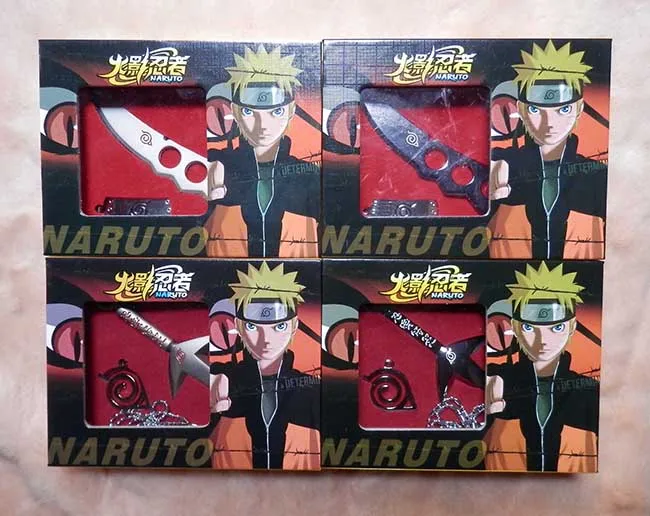 Naruto Asuma Bela/iver Orožje Ogrlica Japonska Cosplay Kovinski Oporniki Naruto Kunai orožje Z MOKU KANAI MURA Prijavite dodatki