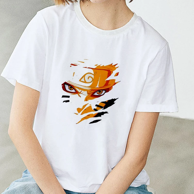 Naruto Moda Japonski Anime Majica s kratkimi rokavi Ženske Sasuke Smešno Risanka T-shirt Priložnostne Kul Ulične Tshirt Nekaj Hip Hop Vrhovi Tee