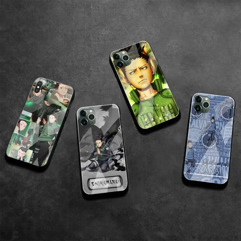 Naruto shippuden shikamaru Telefon Primeru Kaljeno Steklo Za iPhone 11 XR Pro XS MAX 8 X 7 6S 6 Plus SE 2020 primeru