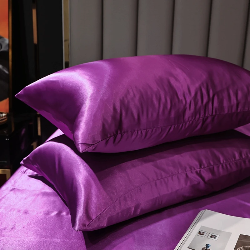NAS AU FR hu velikost prevleke dolgo pillowcover vijolična barva 50*50 75 cm*90 cm 2pcs posnemali svilene tkanine