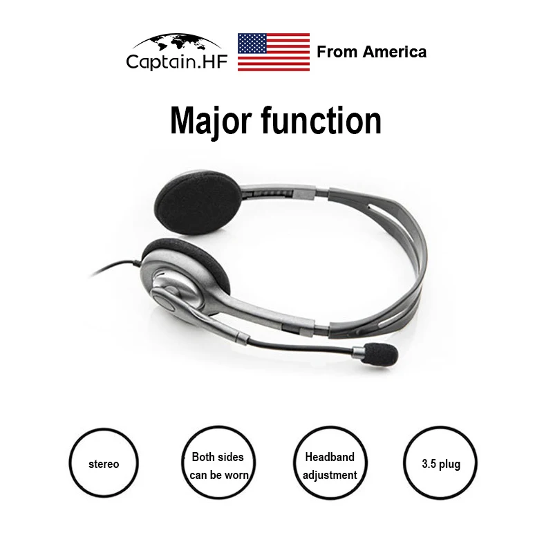 NAS Kapetan klicni Center USB Stereo Zvoka za Zmanjšanje Hrupa Multi Funkcionalne Žične Slušalke, Mikrofon