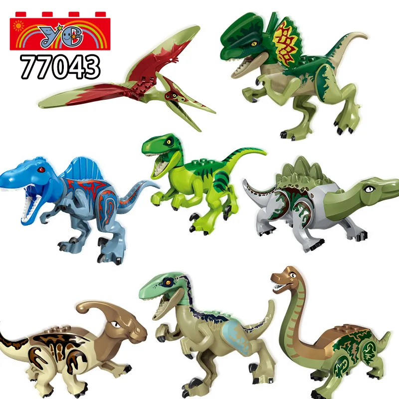 Nastavite Prodaje gradniki Svetu Dinozaver Tyrannosaurs Rex Pregleden Model Opeke Izobraževalne Igrače Za Otroke Darilo VI 77043