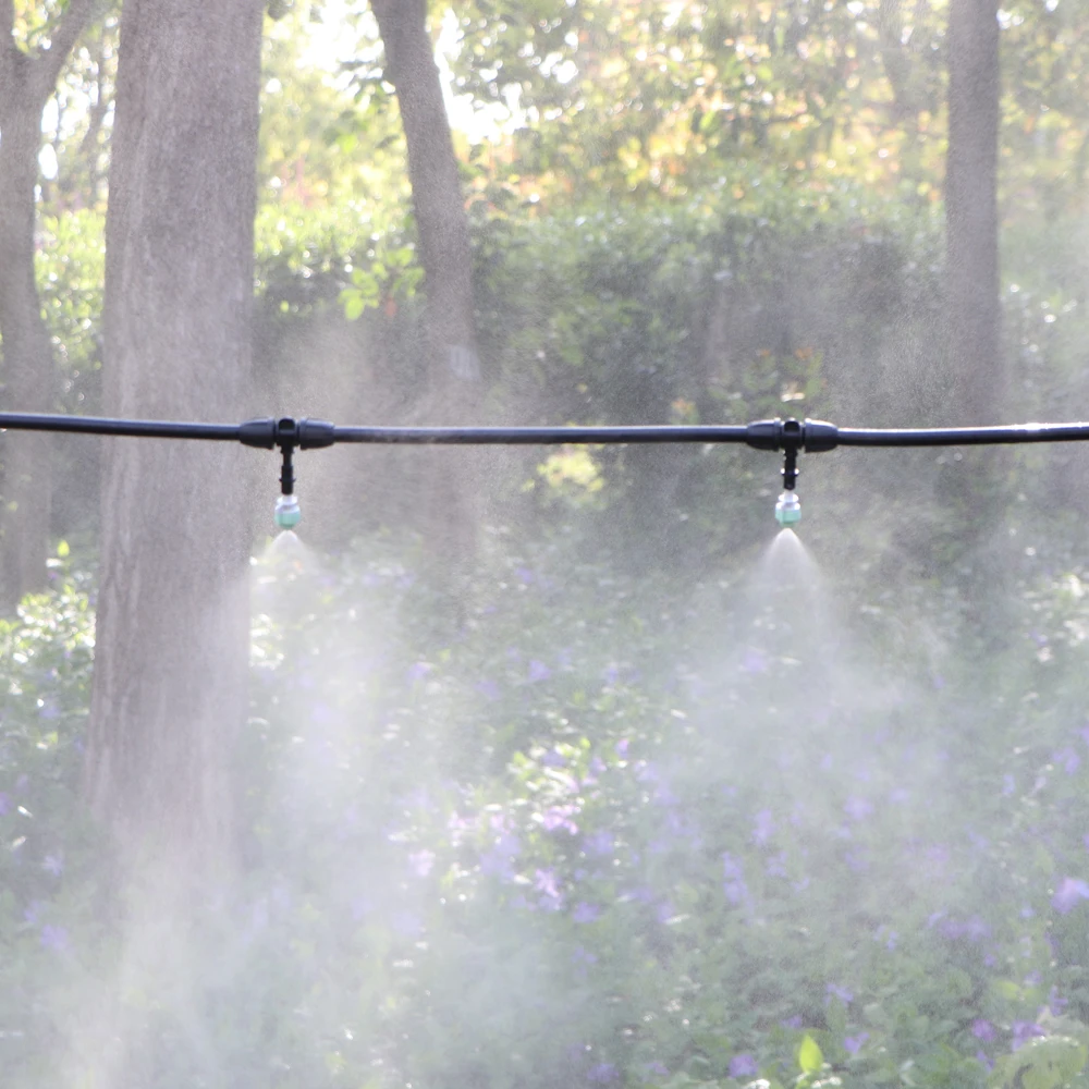 Nastavljiv Spray Hlajenje Šobe Vrt Zalivanje, Namakanje Dripper Sprinkler Križ, Nejasnost Atomizacijo Sistem Z 6 mm Priključek