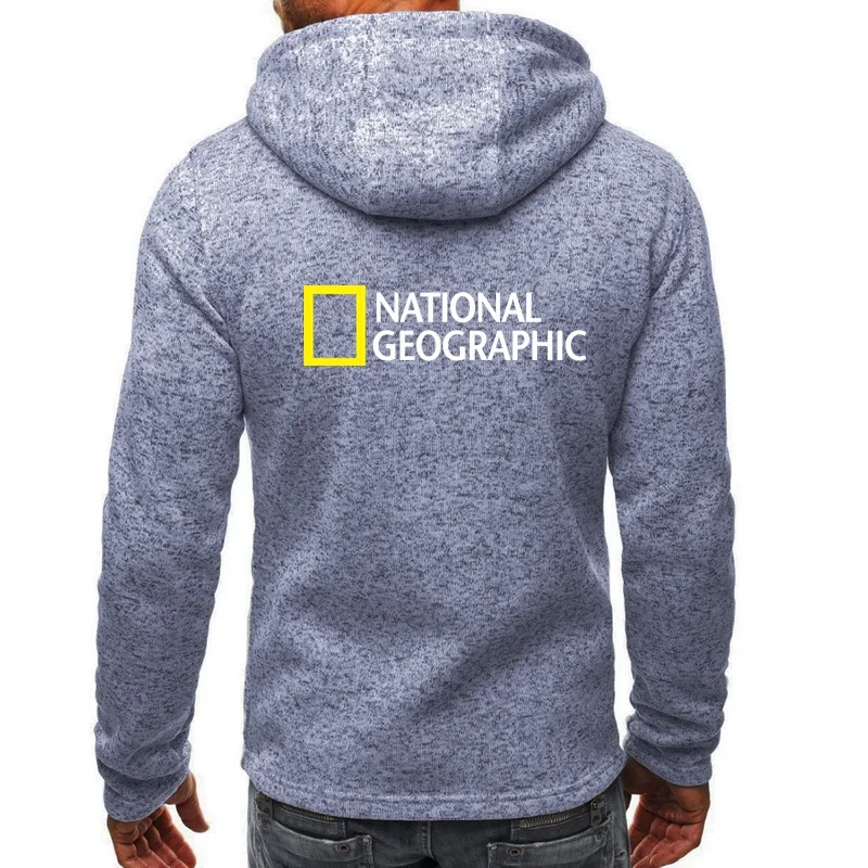 National Geographic Mens Hoodies Sweatshirts Jacquardske Zadrga Jakno Plašč Odkritje Ekspedicije, Sitcoms Športna Moška Oblačila