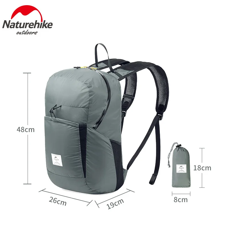 Naturehike 25L Lahki Packable Nahrbtnik, Zložljiv ultralahkih Zunanja Zložljiva Priročno Potovalno Daypack Vrečko daypack za moške, ženske