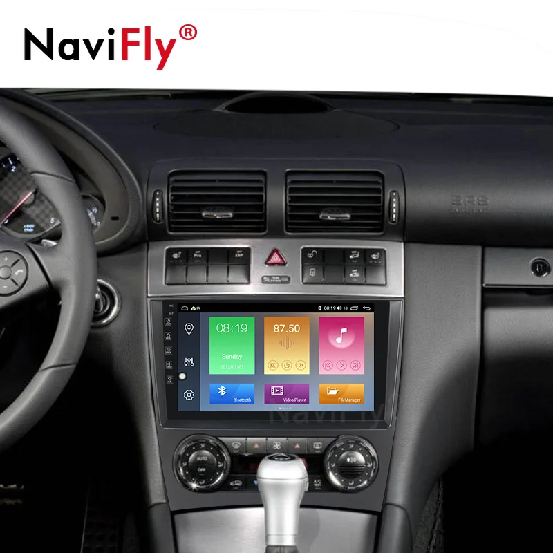 NaviFly Avto Radio Multimedijski predvajalnik videa, GPS navigacijo Android 10.0 Za Mercedes C razreda, W203 C200 C230 C240 C320 C350 CLK W209