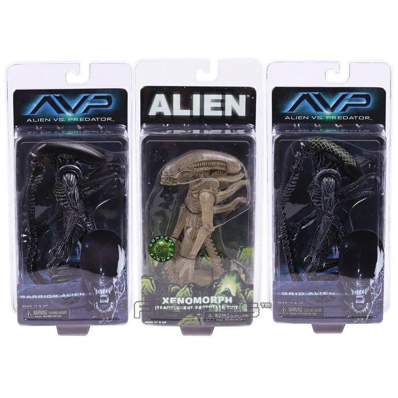NECA Aliens vs Predator AVP Serije Mrežo Tujec Xenomorph Prosojno Prototip bo Ustrezala Bojevnik Tujec Akcijska Figura Model Igrača 18 cm