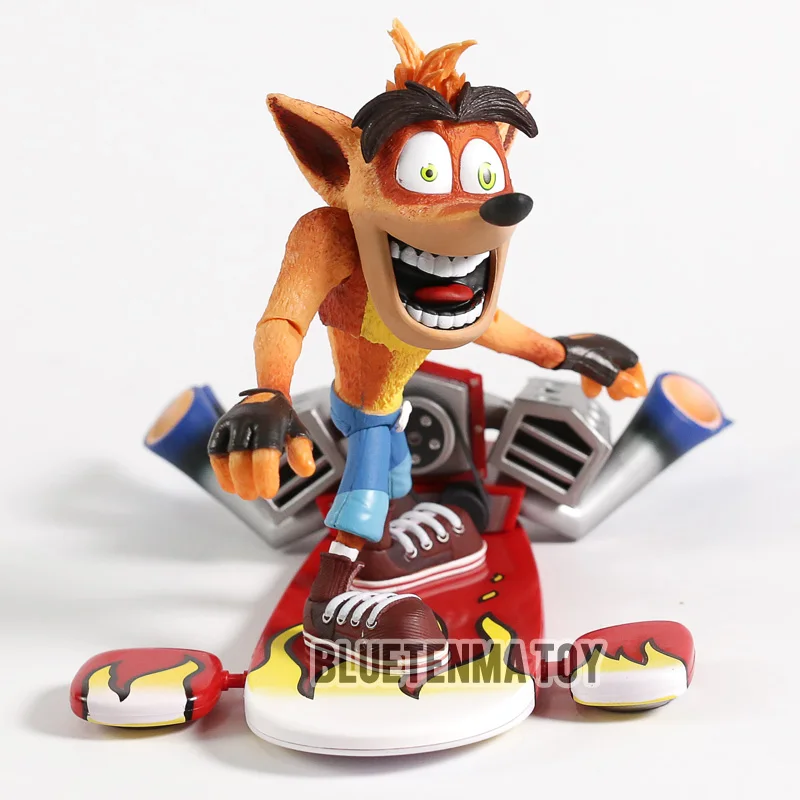 NECA Igro Deluxe Crash Bandicoot z Jet Odbor PVC Akcijska Figura, Igrača, Lutka Darilo